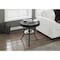 Monarch Specialties Accent Table - 22"Dia / Black With Tempered Glass I 2140 - alternate 1